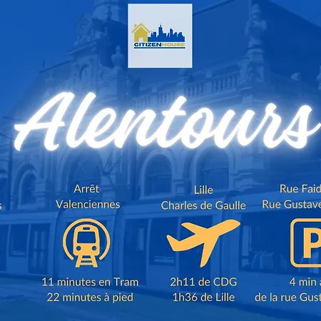 Citizenhouse Anzin - 4 Studios - 15 A 36M2 - Jardin - Terrasse - Acces Autonome - Wifi - Netflix Esterno foto
