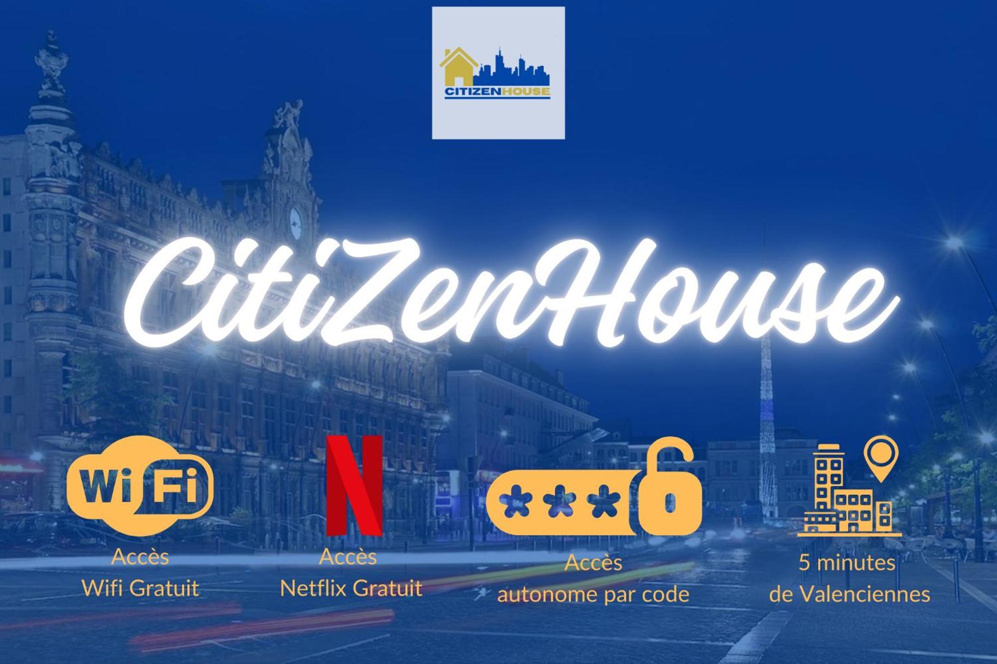 Apartment Citizenhouse - 4 - 15 A 36m2 - Jardin - Terrasse - Acces Autonome - Wifi - Netflix Anzin